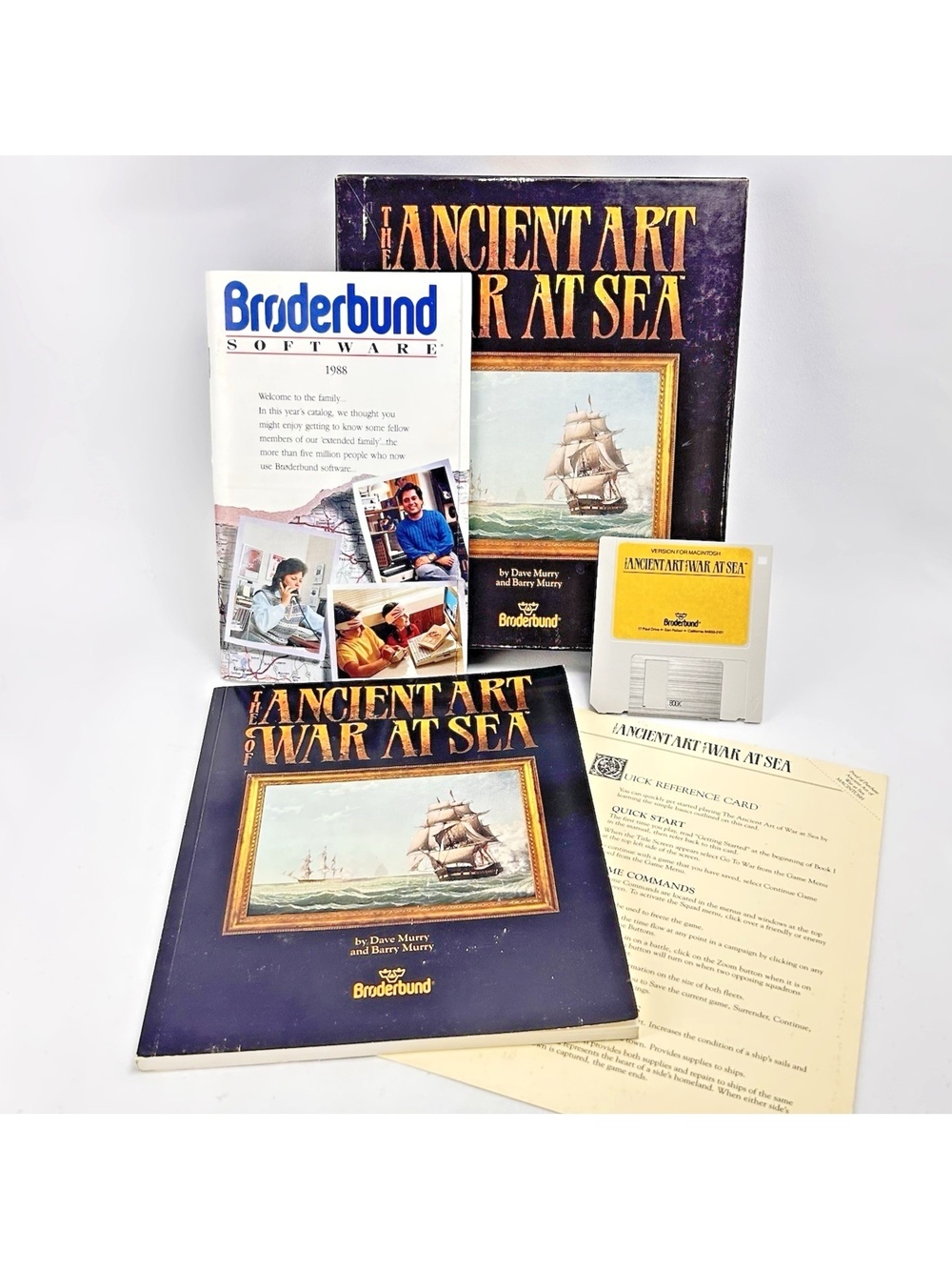 Ancient Art of War at Sea Broderbund 1988 Macintosh 512E 800K Disk Untested Read